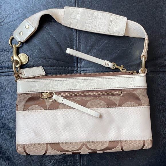 Authentic Coach Monogram Shoulder Bag - Picture 1 of 6
